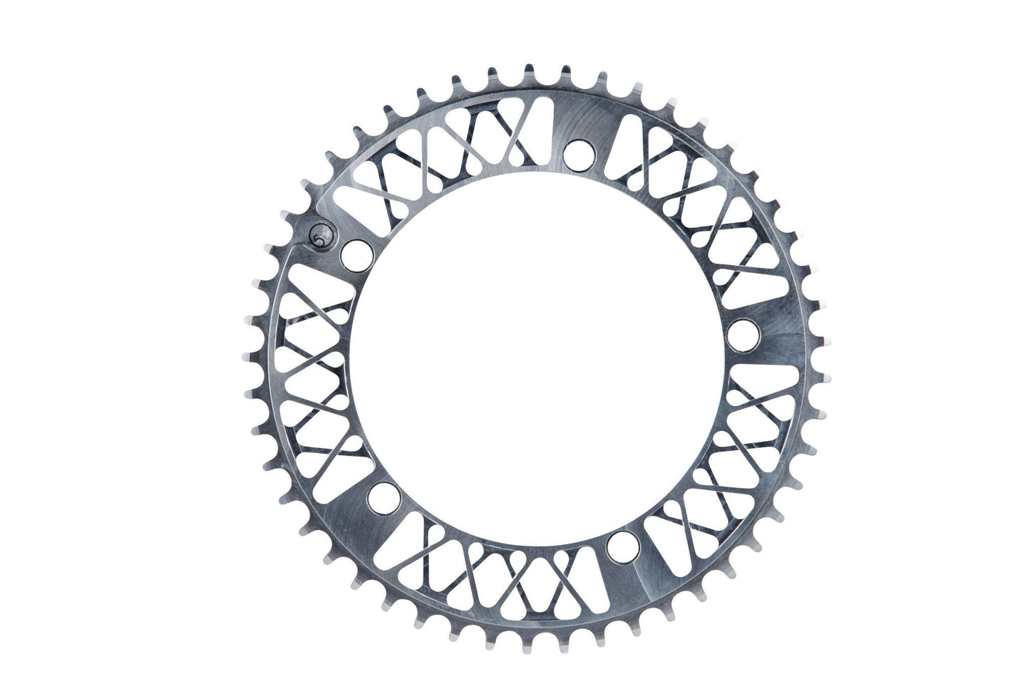Factory 5 Lattice Chainring - 49T - HeartCoding