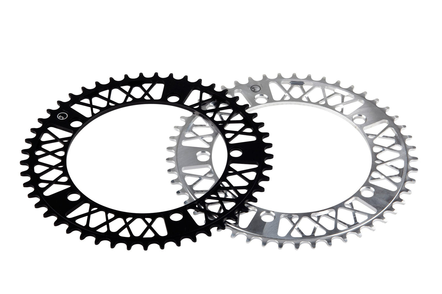 Factory 5 Lattice Chainring - 49T - HeartCoding