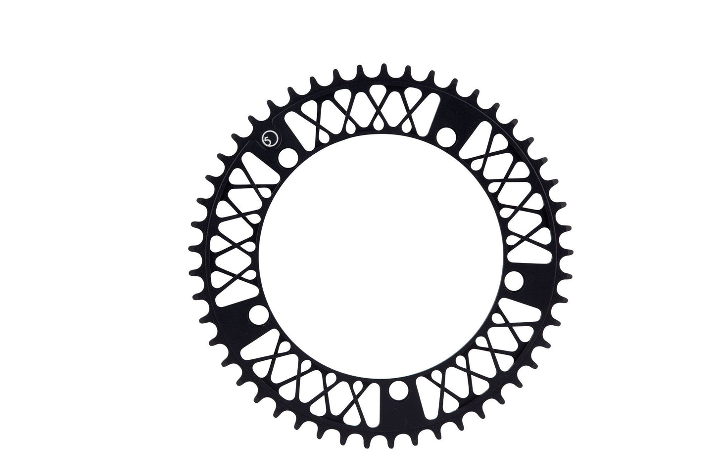 Factory 5 Lattice Chainring - 49T - HeartCoding