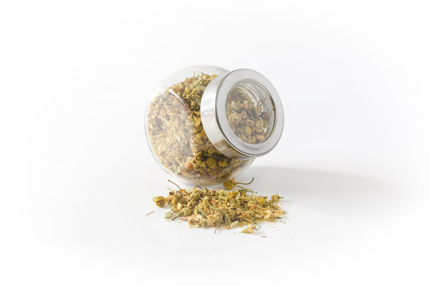 黄色散叶茶罐