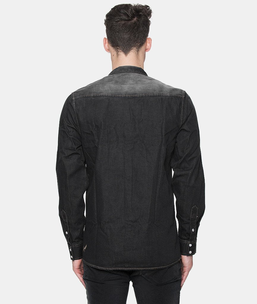 HARK regular fit stand-up collar shirt by Distorted People