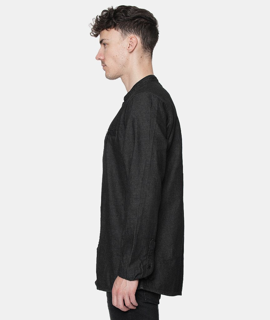 HOWIE regular fit stand-up collar shirt by Distorted People