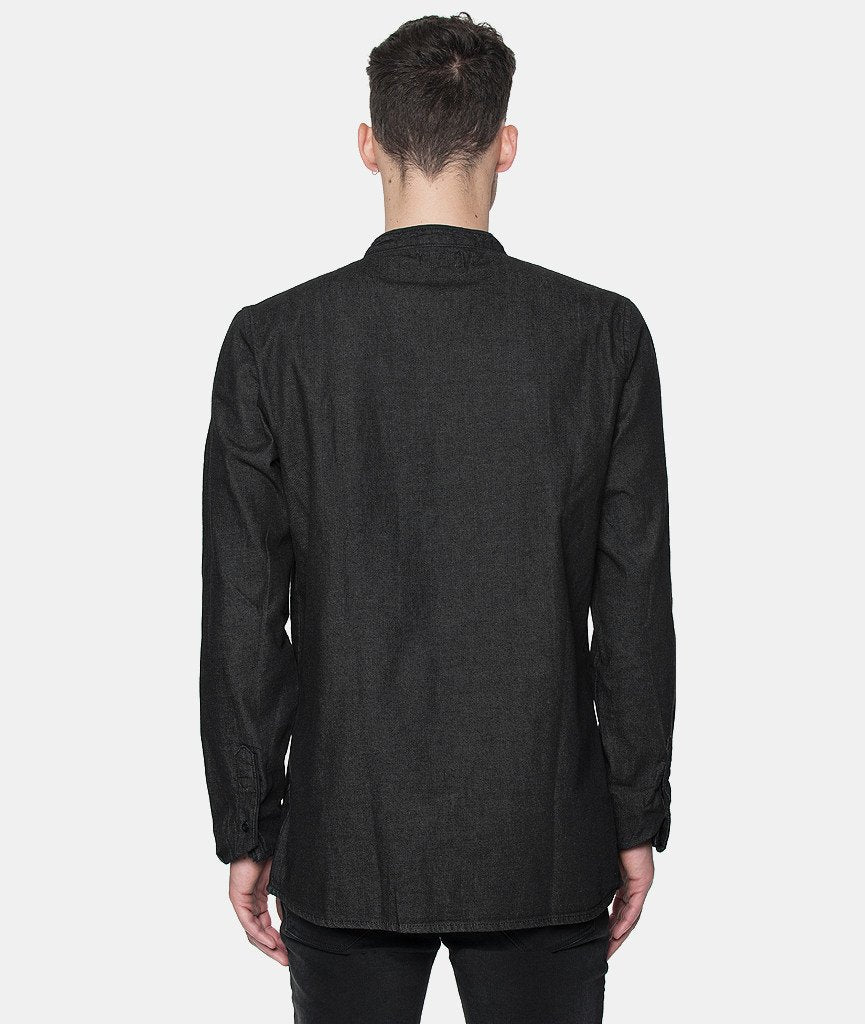 HOWIE regular fit stand-up collar shirt by Distorted People