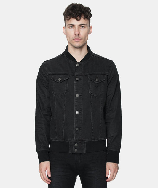 JERK slim cut denim bomber jacket by Distorted People