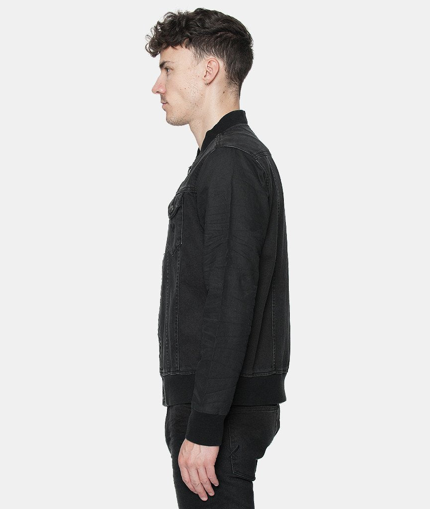 JERK slim cut denim bomber jacket by Distorted People