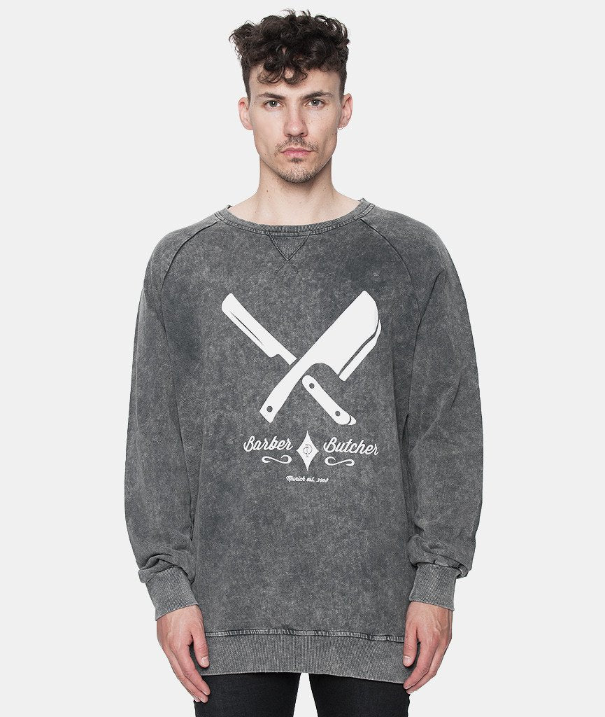 BARBER & BUTCHER GRAND NECK oversized sweatshirt by Distorted People