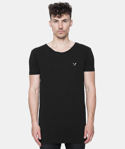 TILO cutted grand neck long t-shirt by Distorted People