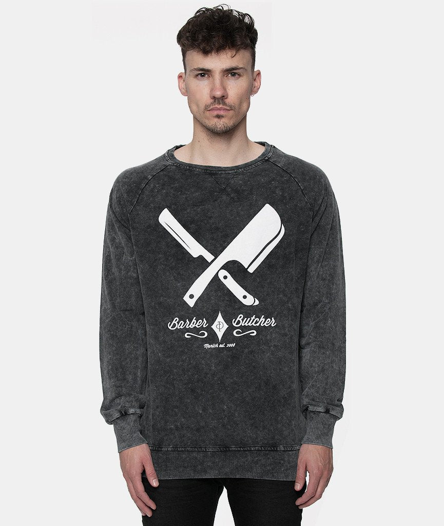 BARBER & BUTCHER CREW NECK sweatshirt by Distorted People