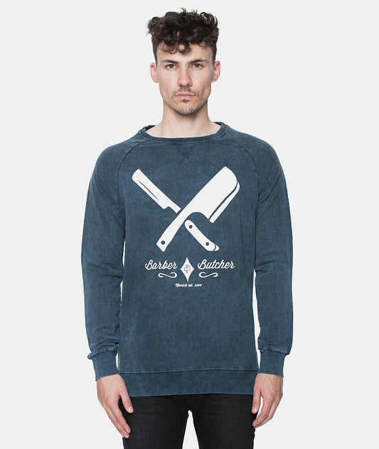 BARBER & BUTCHER CREW NECK sweatshirt by Distorted People