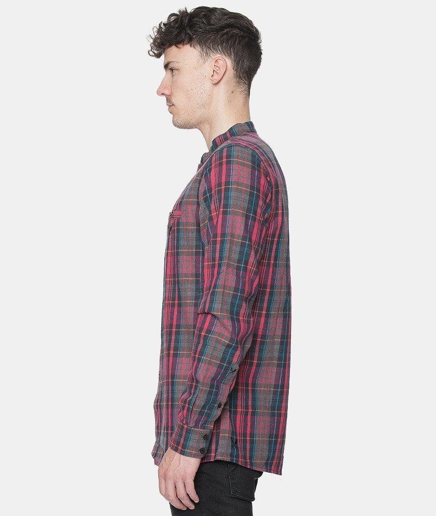 HOWIE regular fit stand-up collar shirt by Distorted People