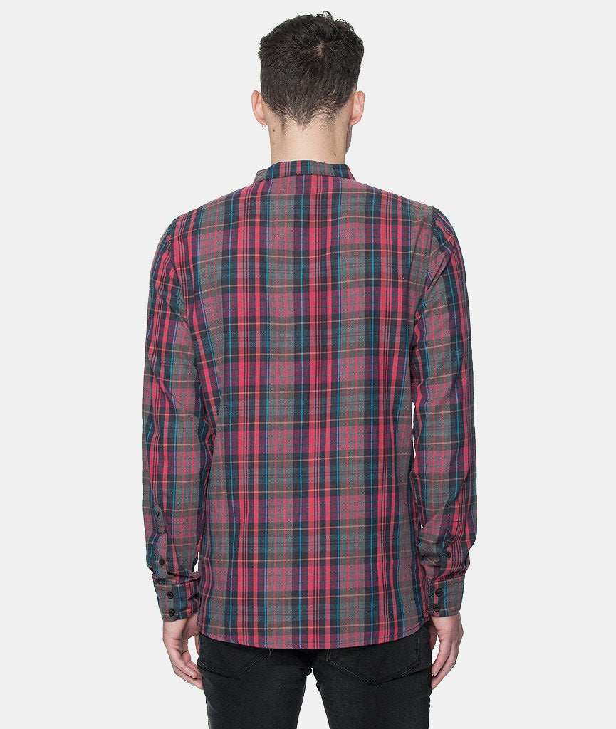 HOWIE regular fit stand-up collar shirt by Distorted People