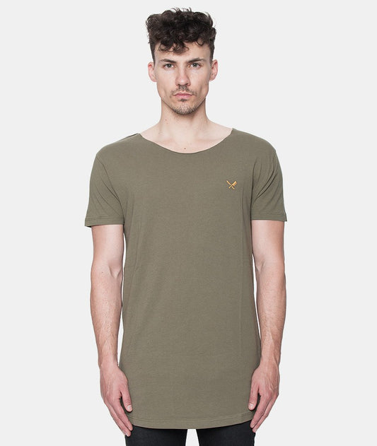 CUTTED NECK long t-shirt by Distorted People