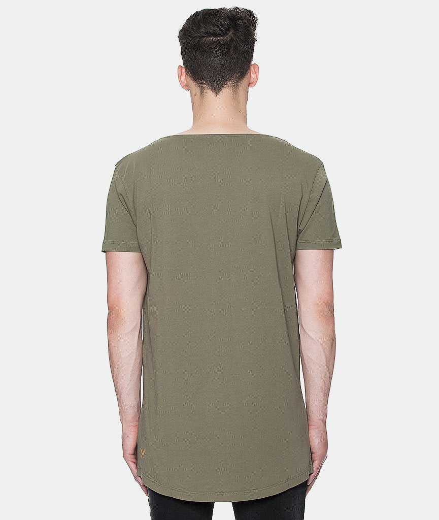 CUTTED NECK long t-shirt by Distorted People