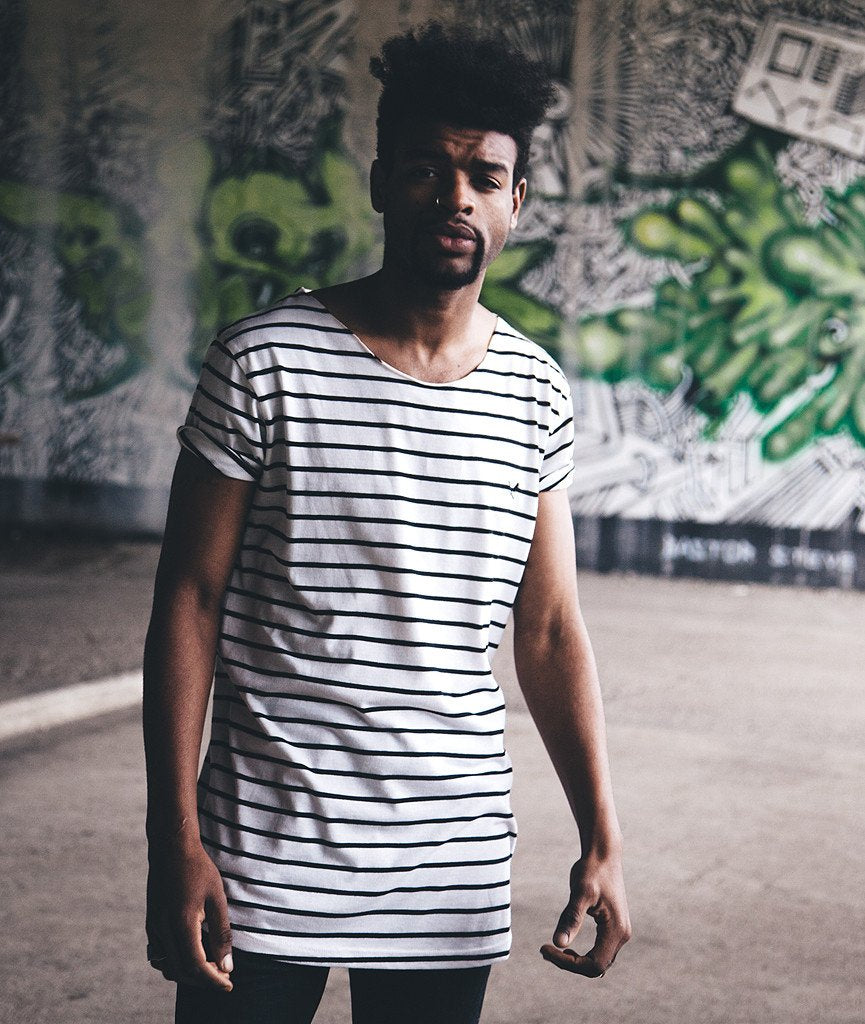 CUTTED NECK long t-shirt by Distorted People
