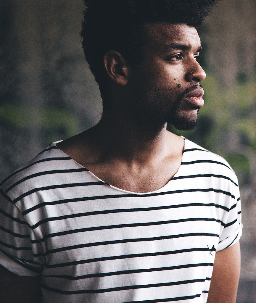 CUTTED NECK long t-shirt by Distorted People