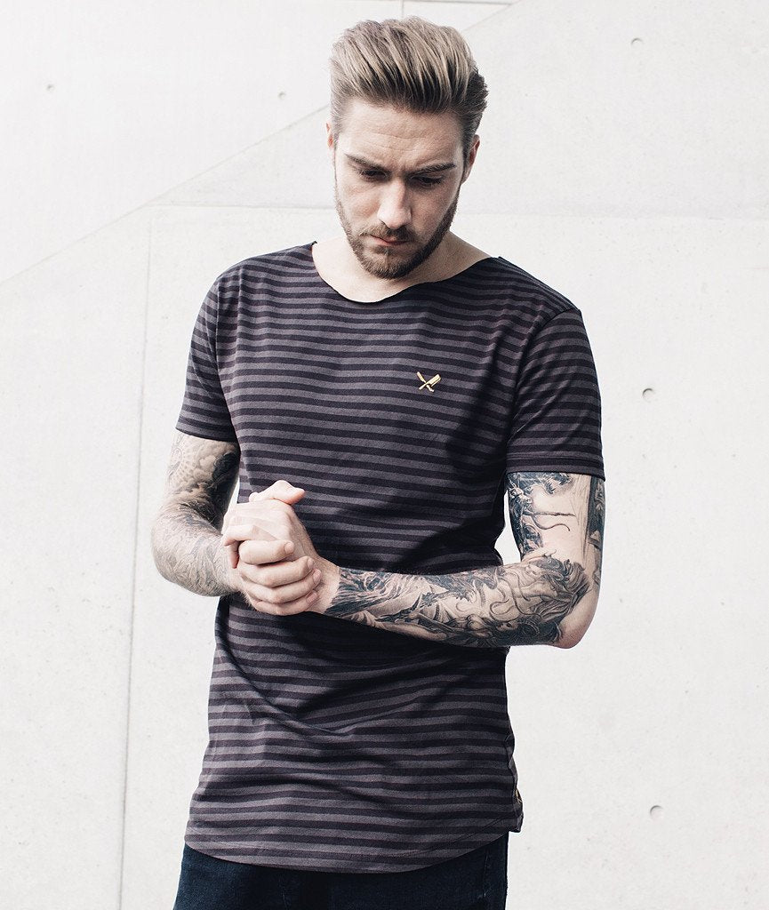 CUTTED NECK long t-shirt by Distorted People