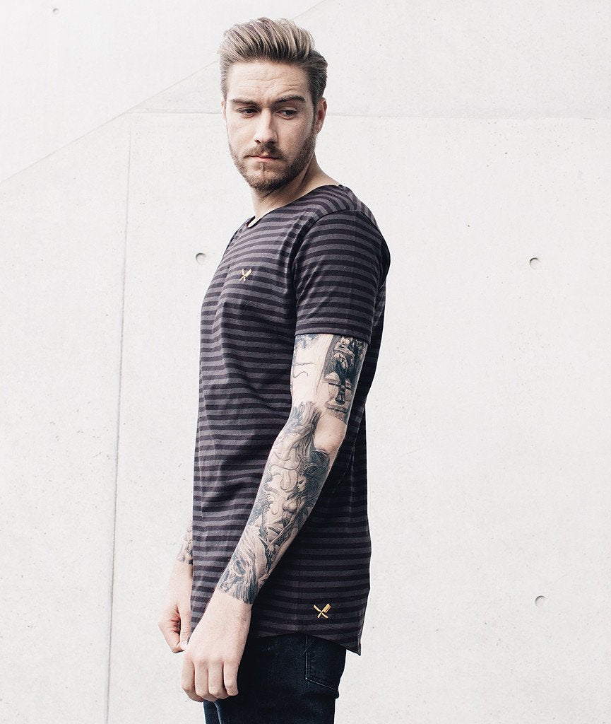 CUTTED NECK long t-shirt by Distorted People