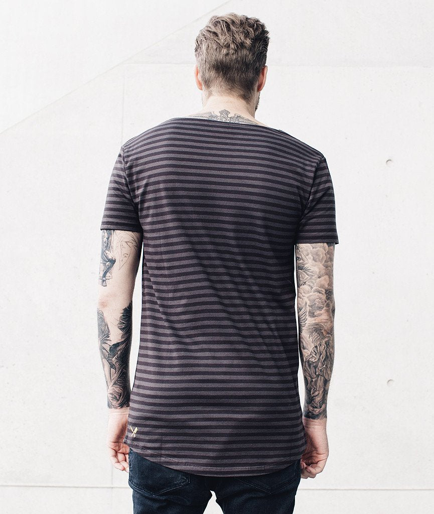 CUTTED NECK long t-shirt by Distorted People