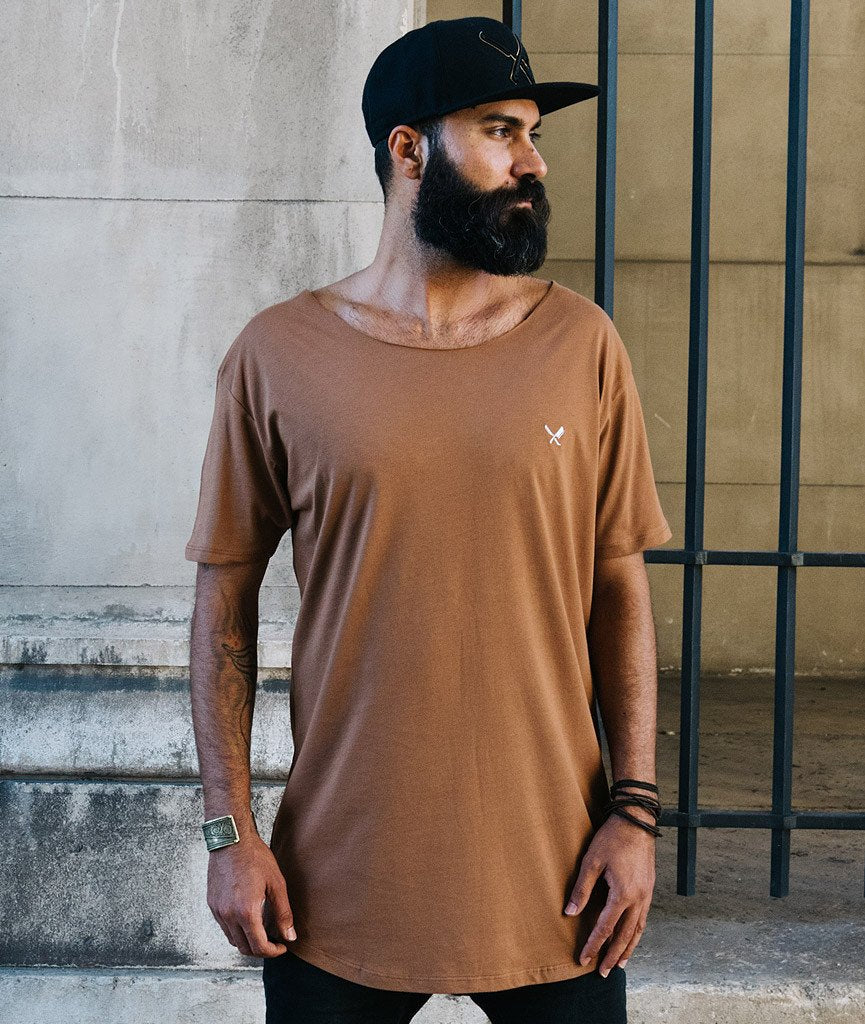 Cutted Neck long t-shirt by Distorted People