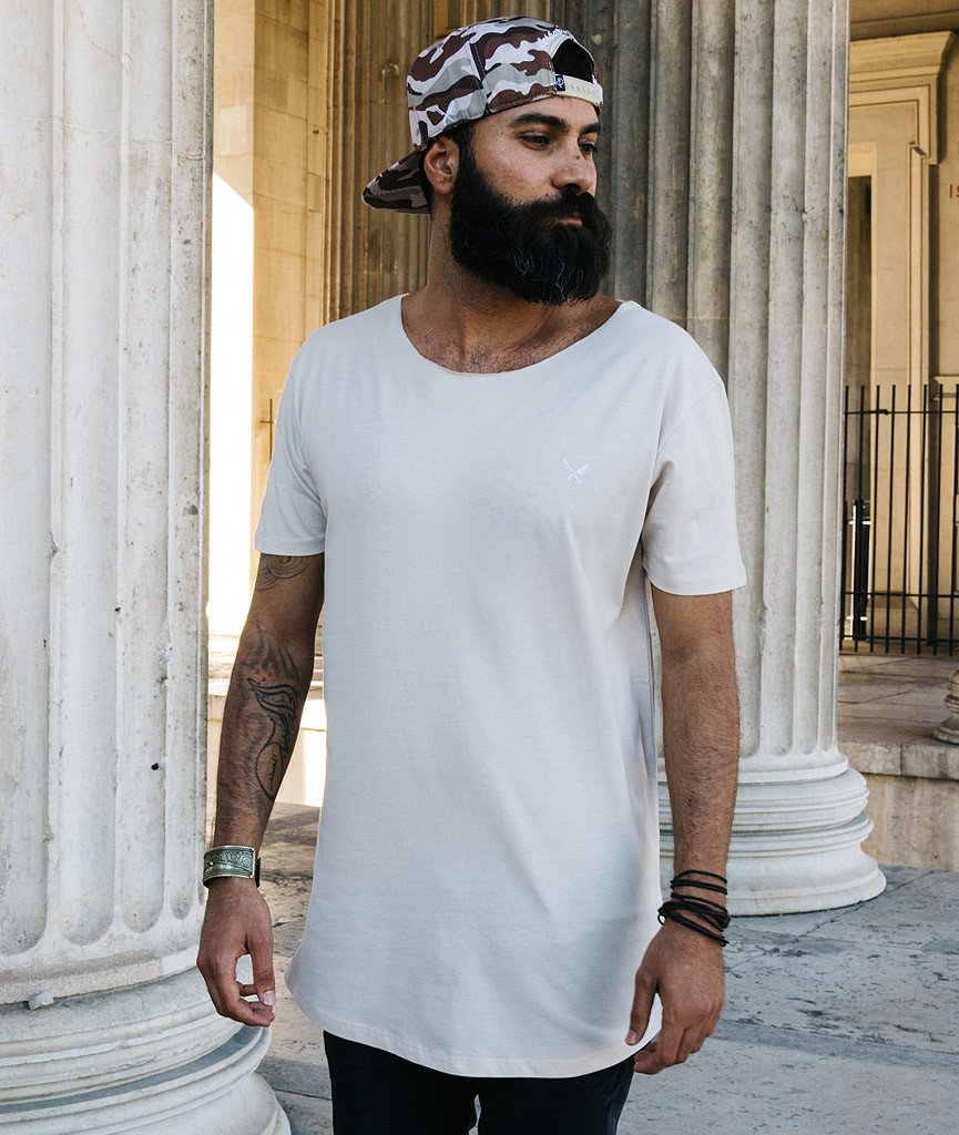 Cutted Neck long t-shirt by Distorted People