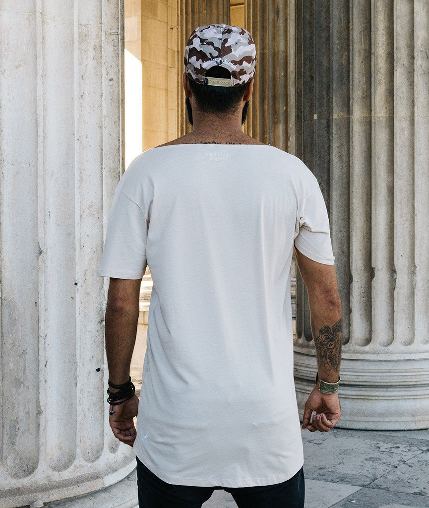 Cutted Neck long t-shirt by Distorted People