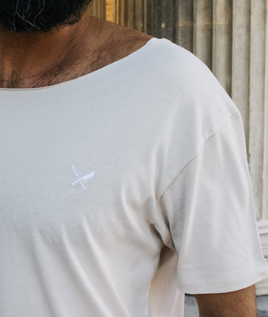 Cutted Neck long t-shirt by Distorted People