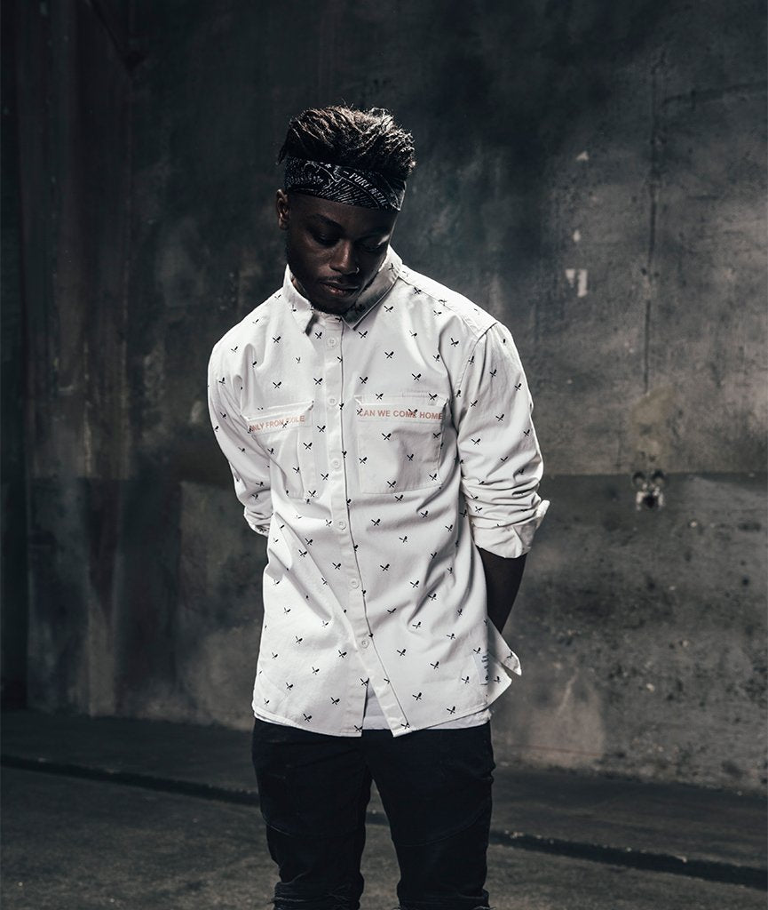 Allover Blades Shirt Jacket jacket by Distorted People
