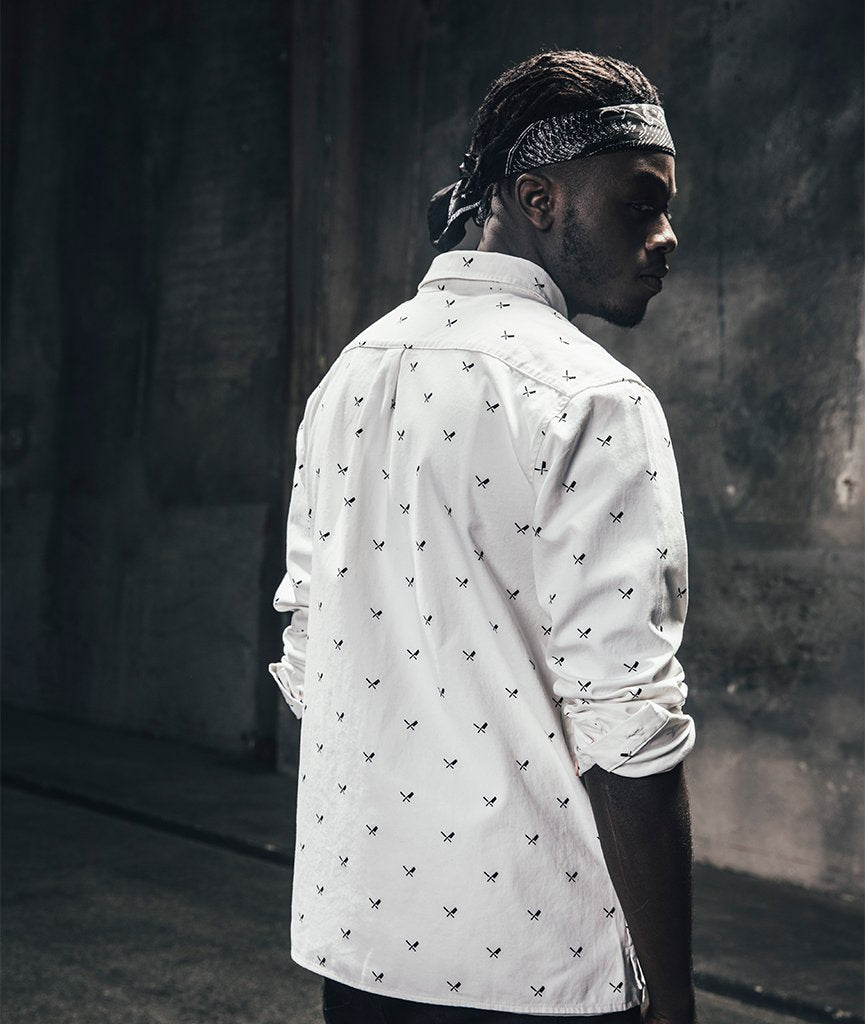 Allover Blades Shirt Jacket jacket by Distorted People
