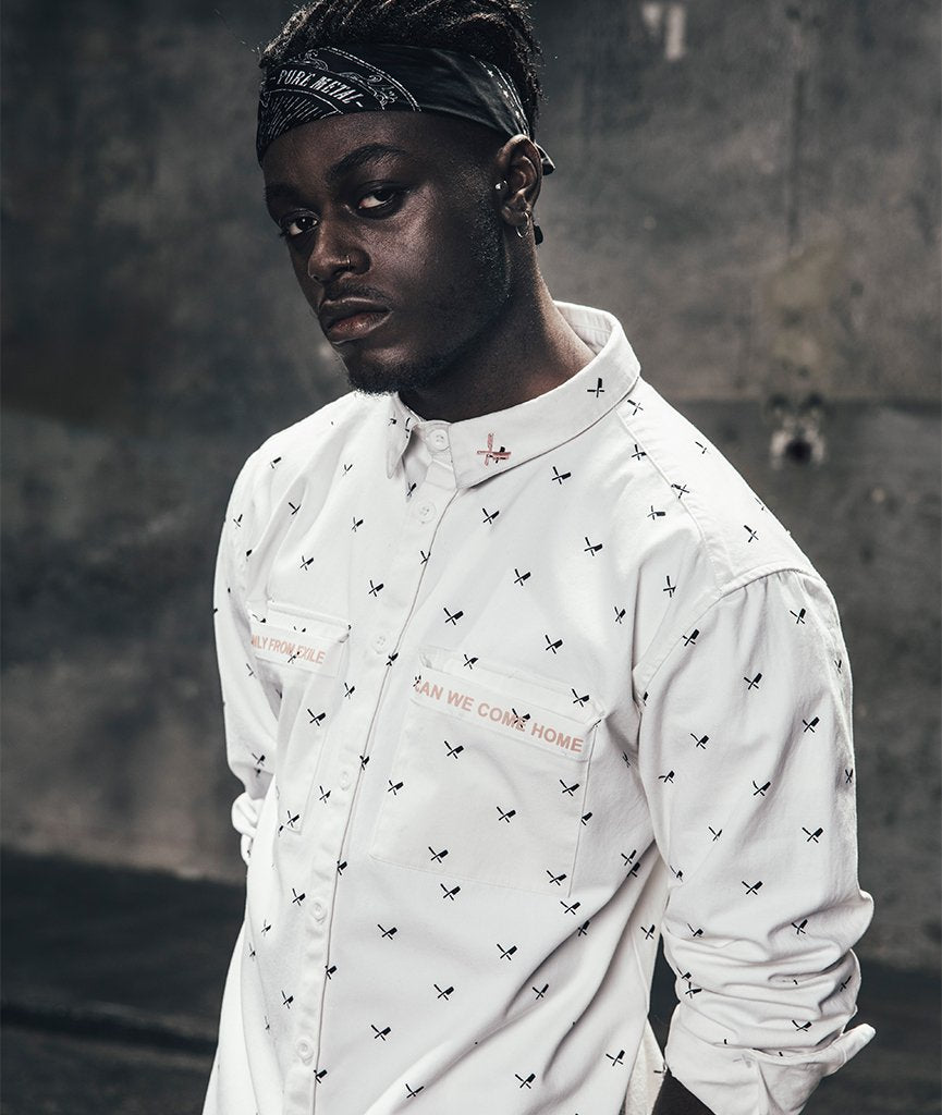 Allover Blades Shirt Jacket jacket by Distorted People