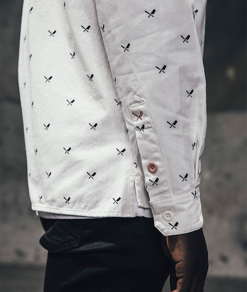 Allover Blades Shirt Jacket jacket by Distorted People