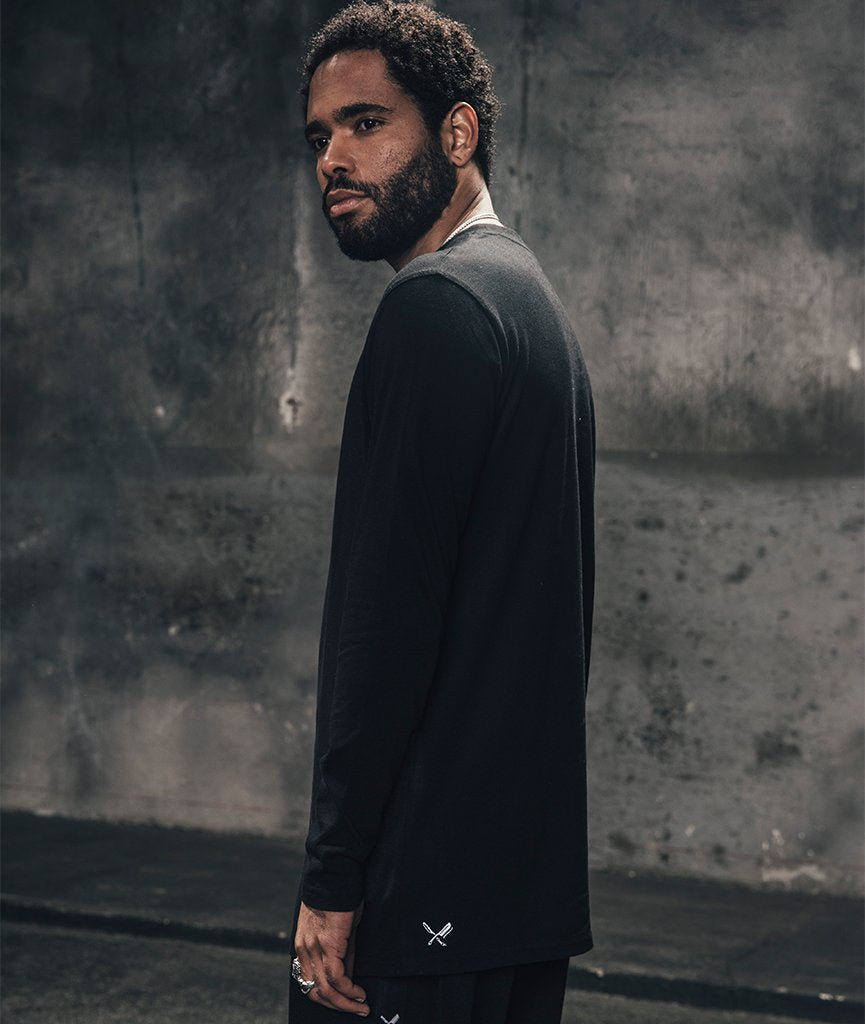Black Tribe High Neck longsleeve by Distorted People