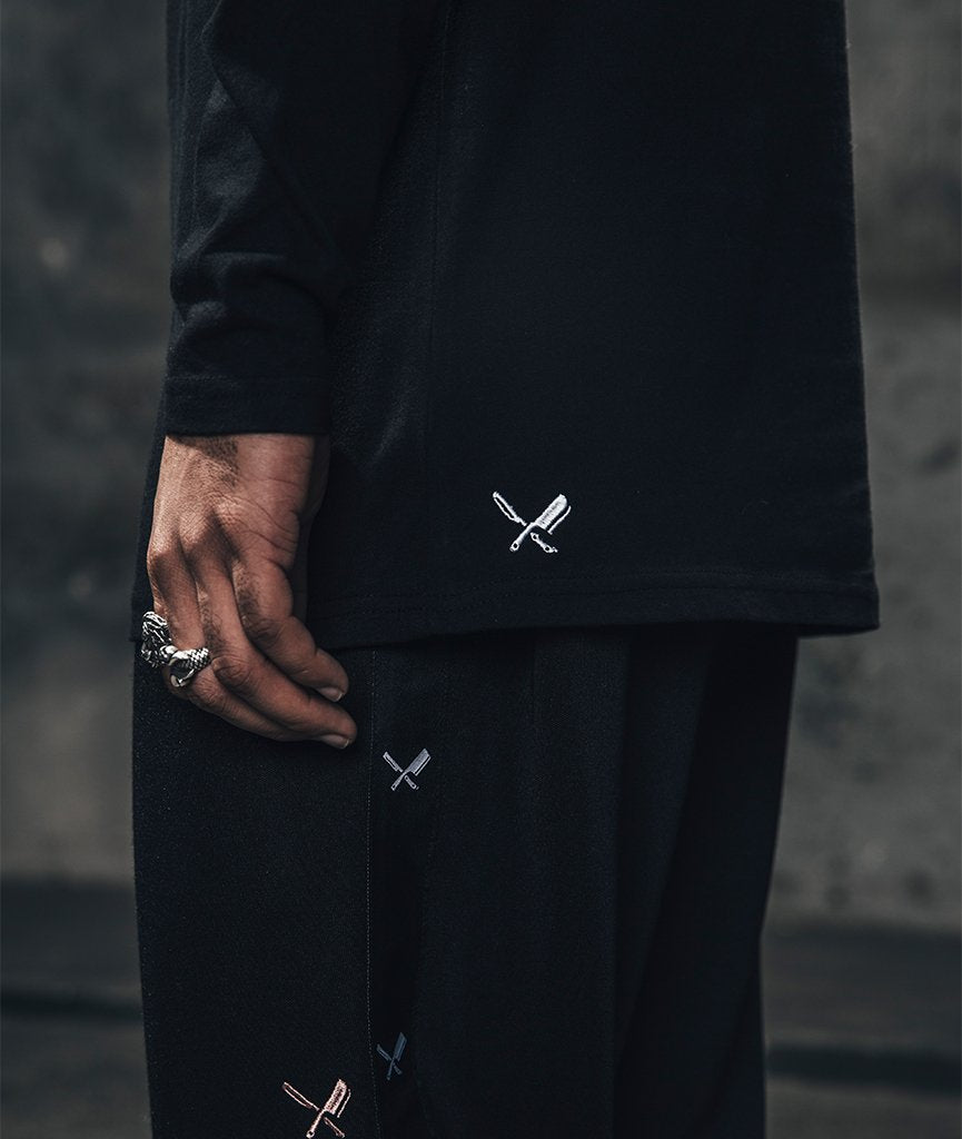 Black Tribe High Neck longsleeve by Distorted People