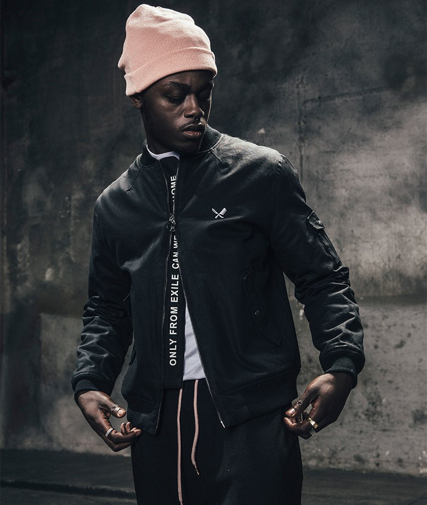 Black Tribe Patched Bomber jacket by Distorted People