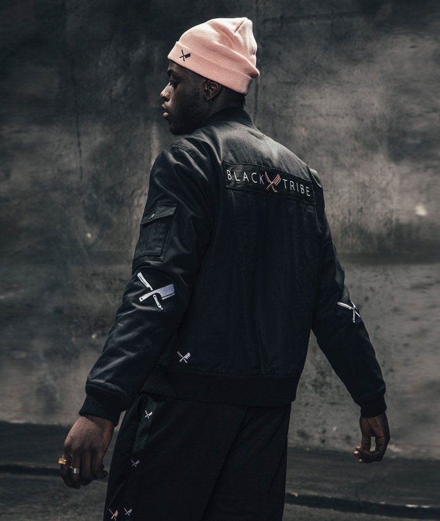 Black Tribe Patched Bomber jacket by Distorted People