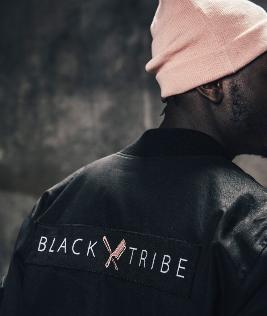 Black Tribe Patched Bomber jacket by Distorted People