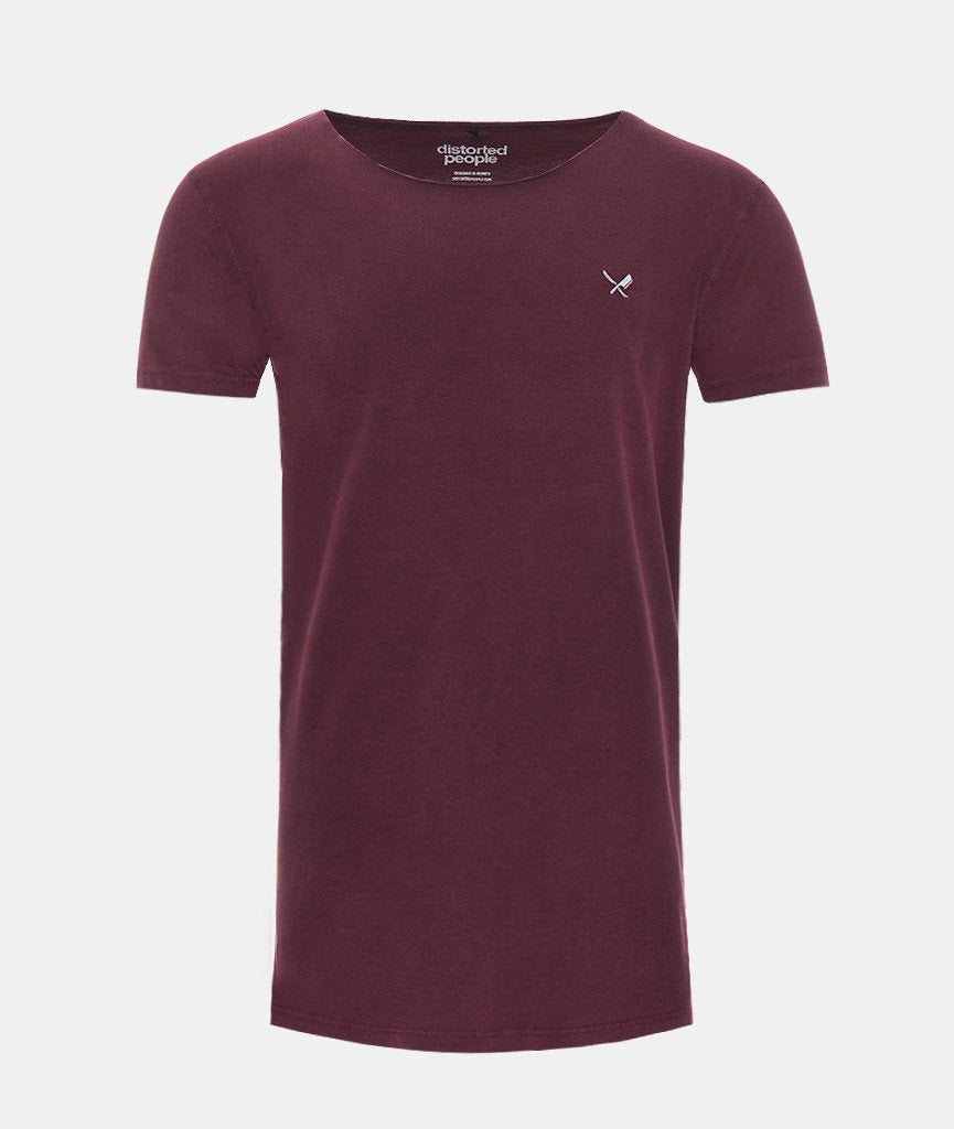 Cutted Neck long t-shirt by Distorted People