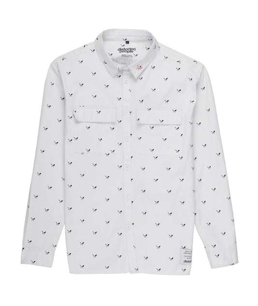 Allover Blades Shirt Jacket jacket by Distorted People