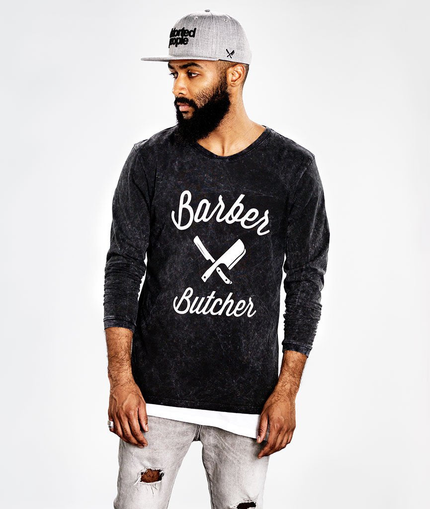 BB BLADES crew neck Longsleeve by Distorted People