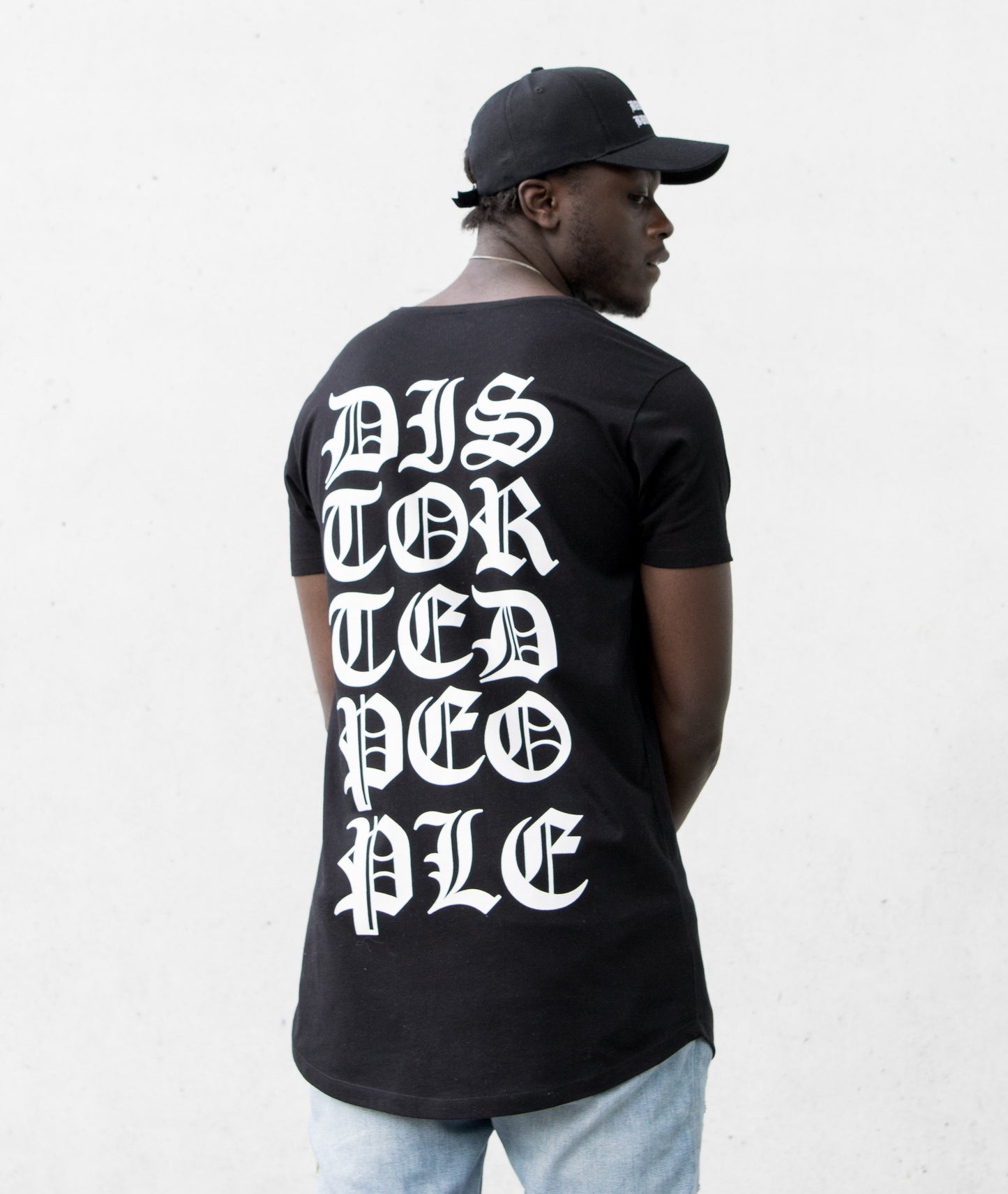B&B Grand Crew Neck Lettering long t-shirt by Distorted People