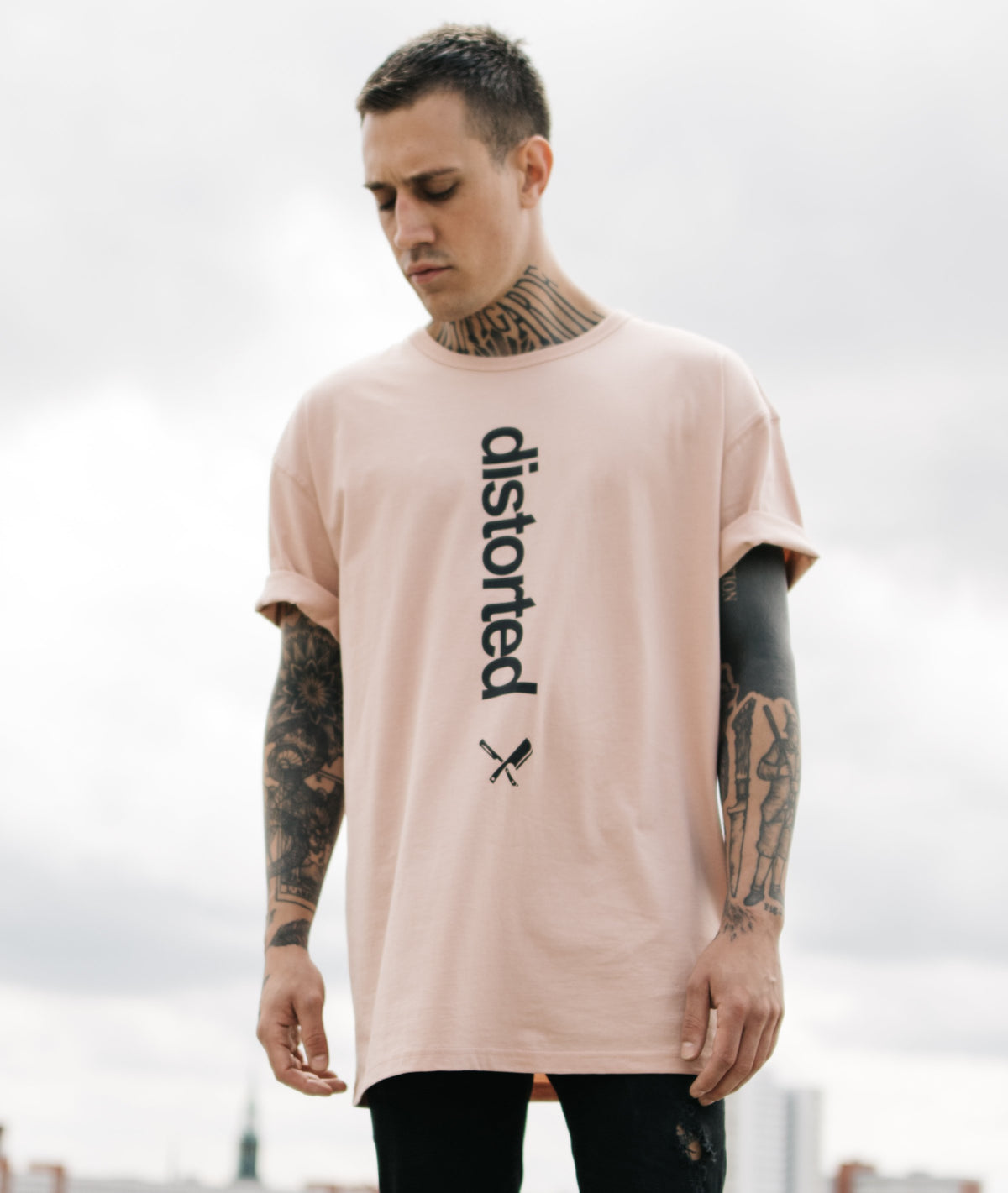 Crew Neck Tee Distorted oversized t-shirt by Distorted People