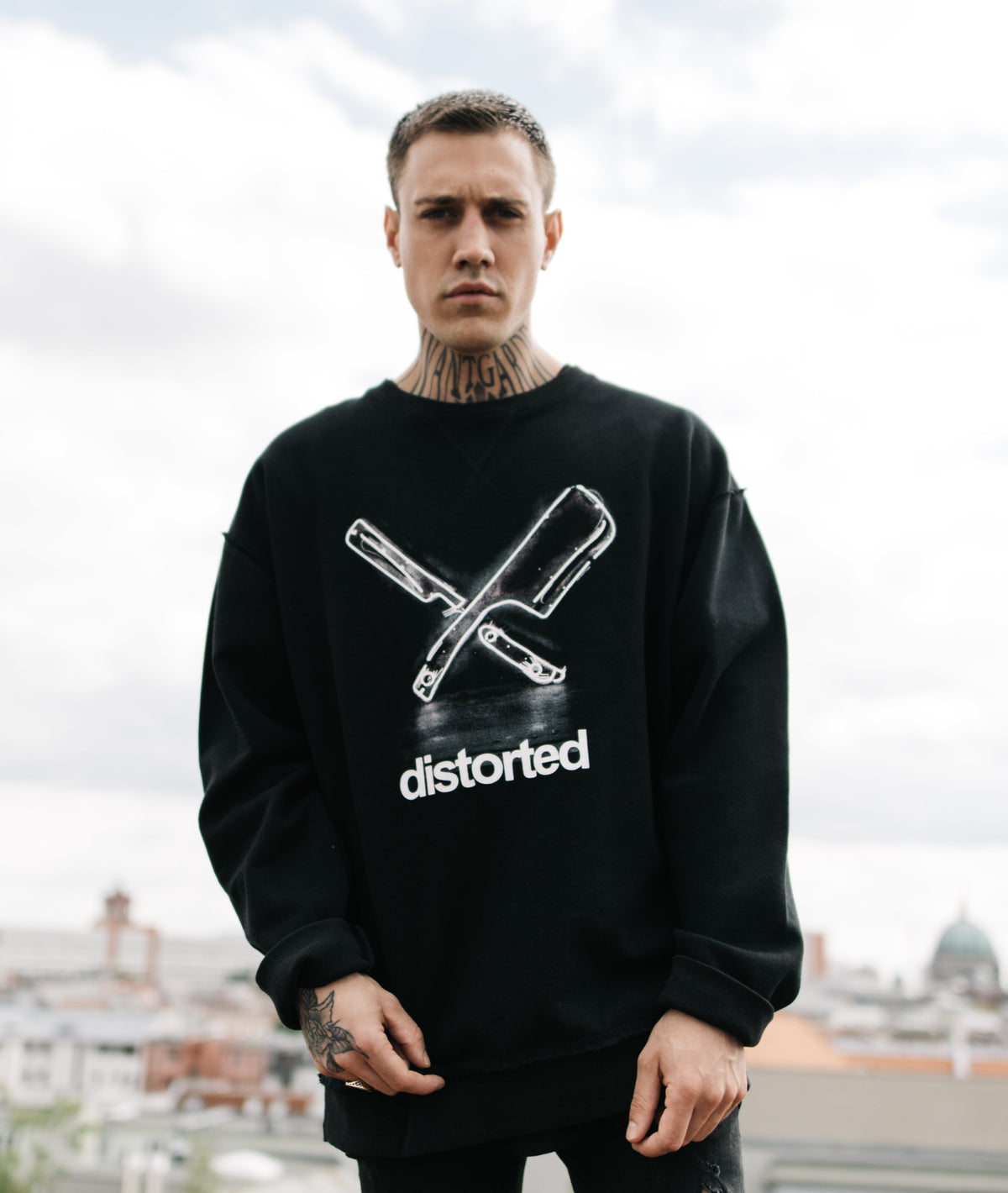 Lightning Crew Neck Sweater sweatshirt by Distorted People