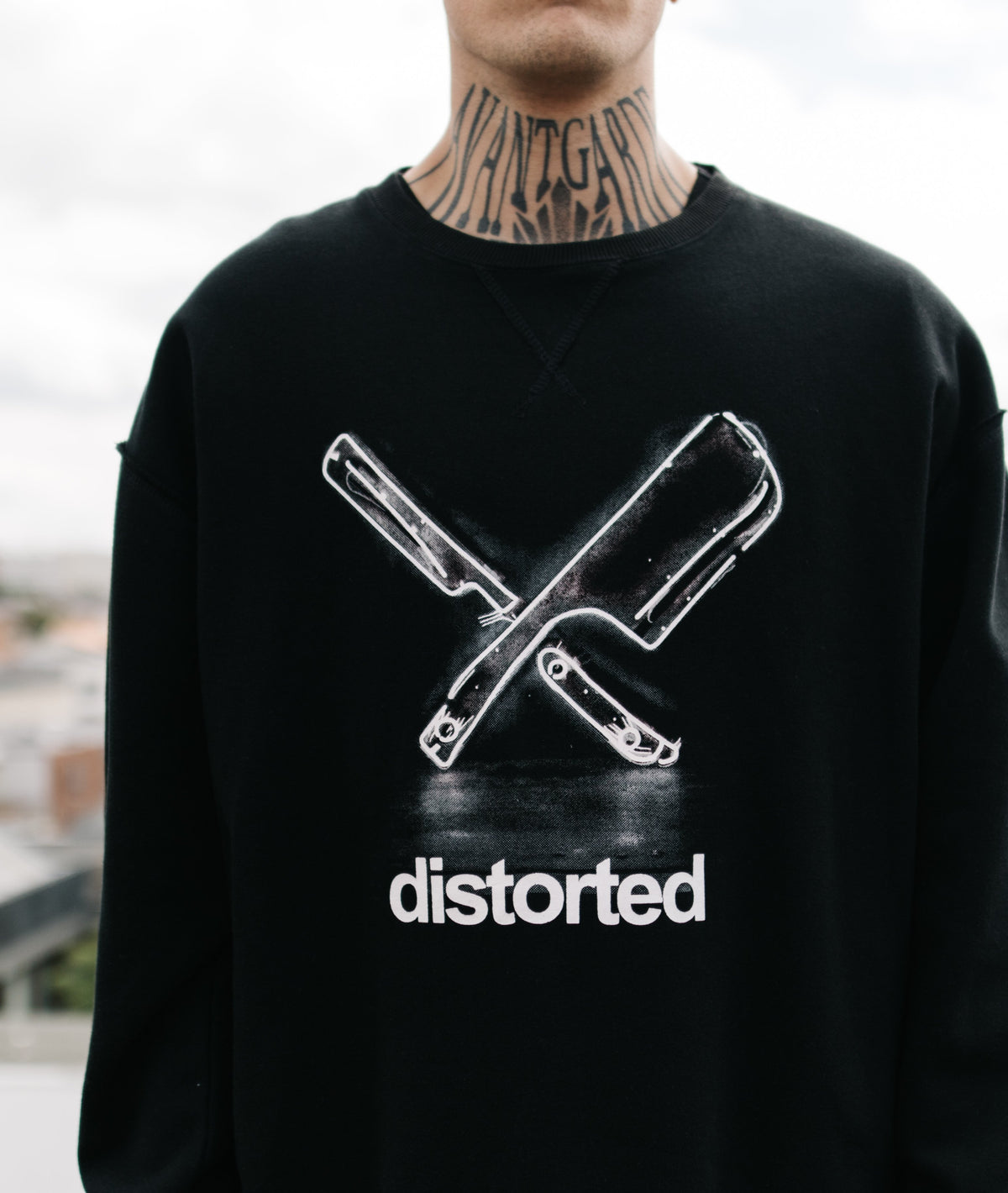Lightning Crew Neck Sweater sweatshirt by Distorted People