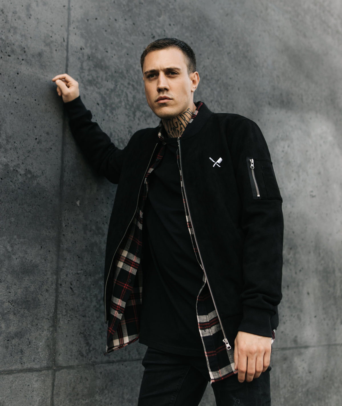 Classic Suede Bomber Jacket jacket by Distorted People