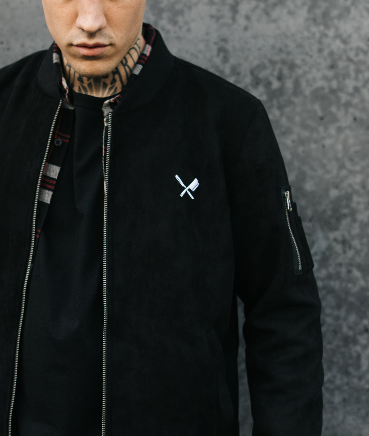 Classic Suede Bomber Jacket jacket by Distorted People