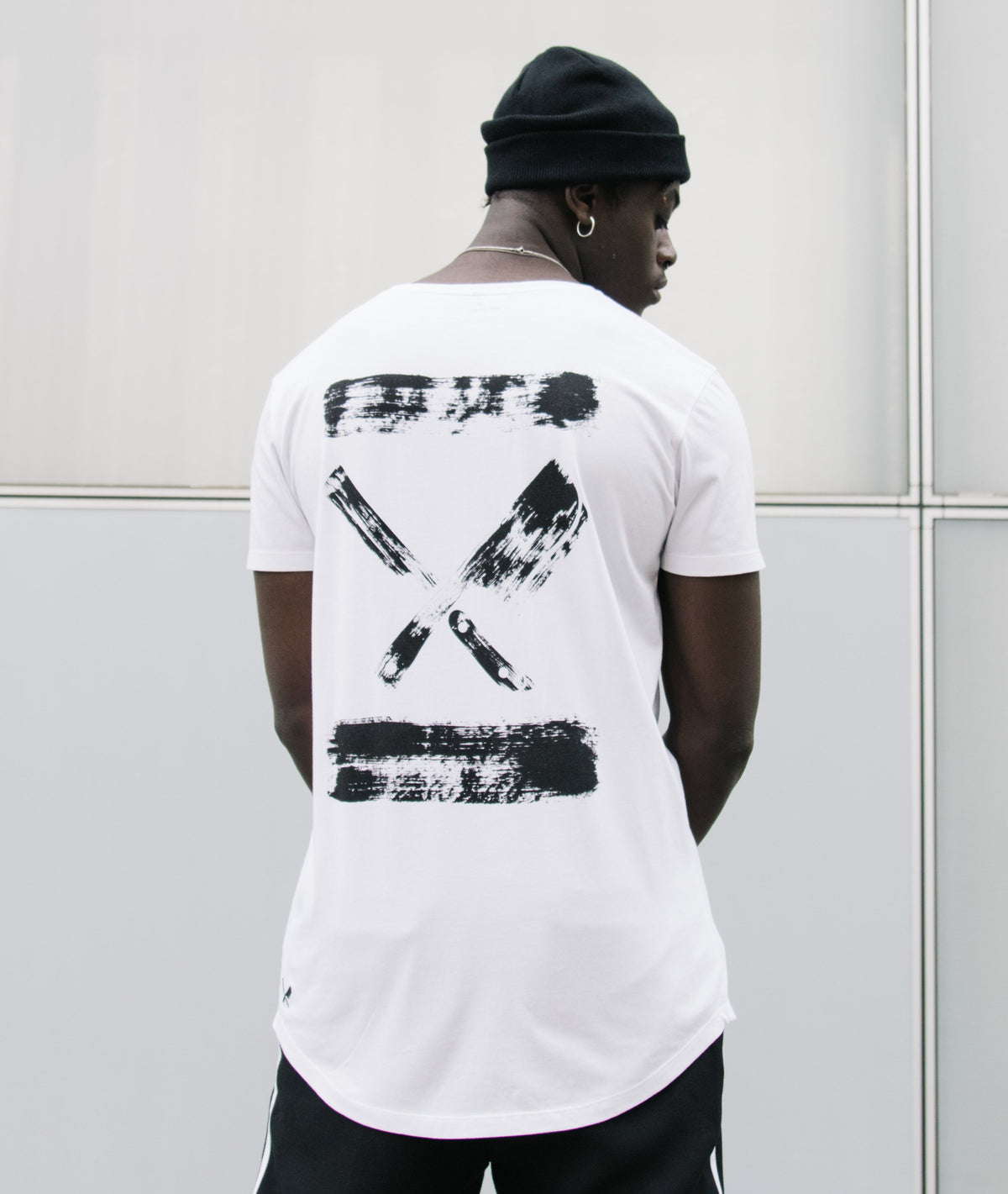 Grand Crew Neck Inked Blades long t-shirt by Distorted People