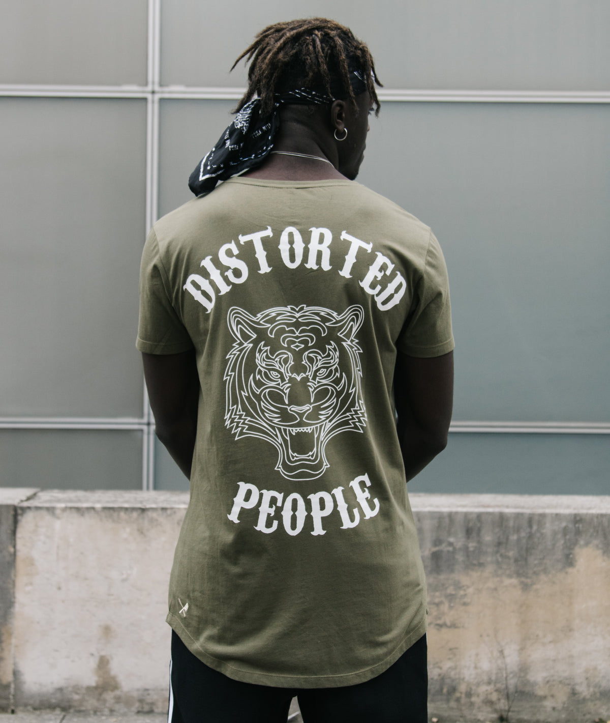 Grand Crew Neck Tiger long t-shirt by Distorted People