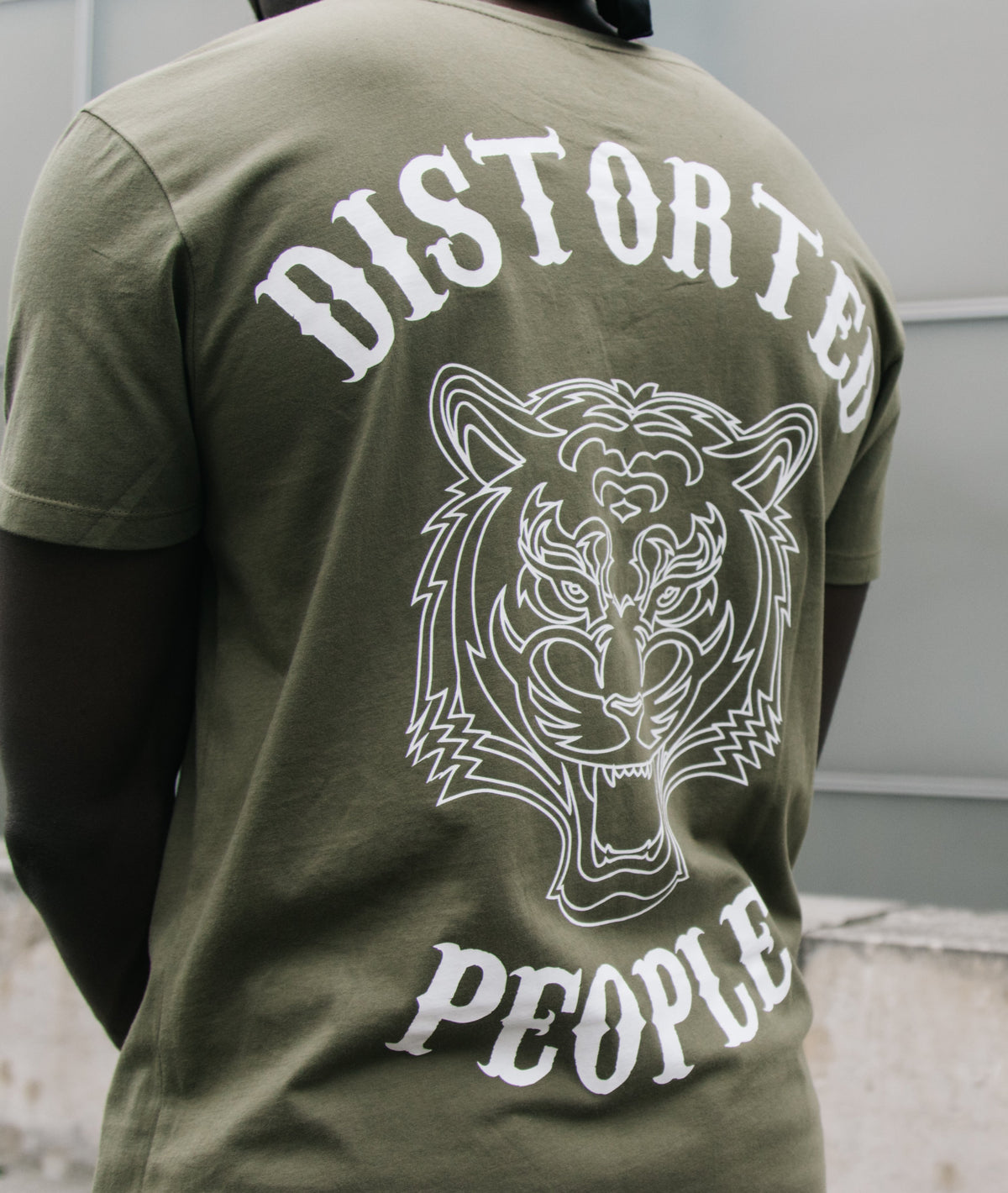 Grand Crew Neck Tiger long t-shirt by Distorted People