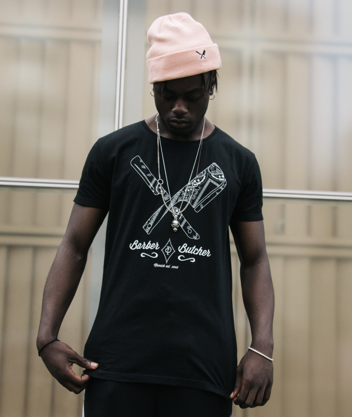 Barber & Butcher Paisley Grand Crew Neck t-shirt by Distorted People