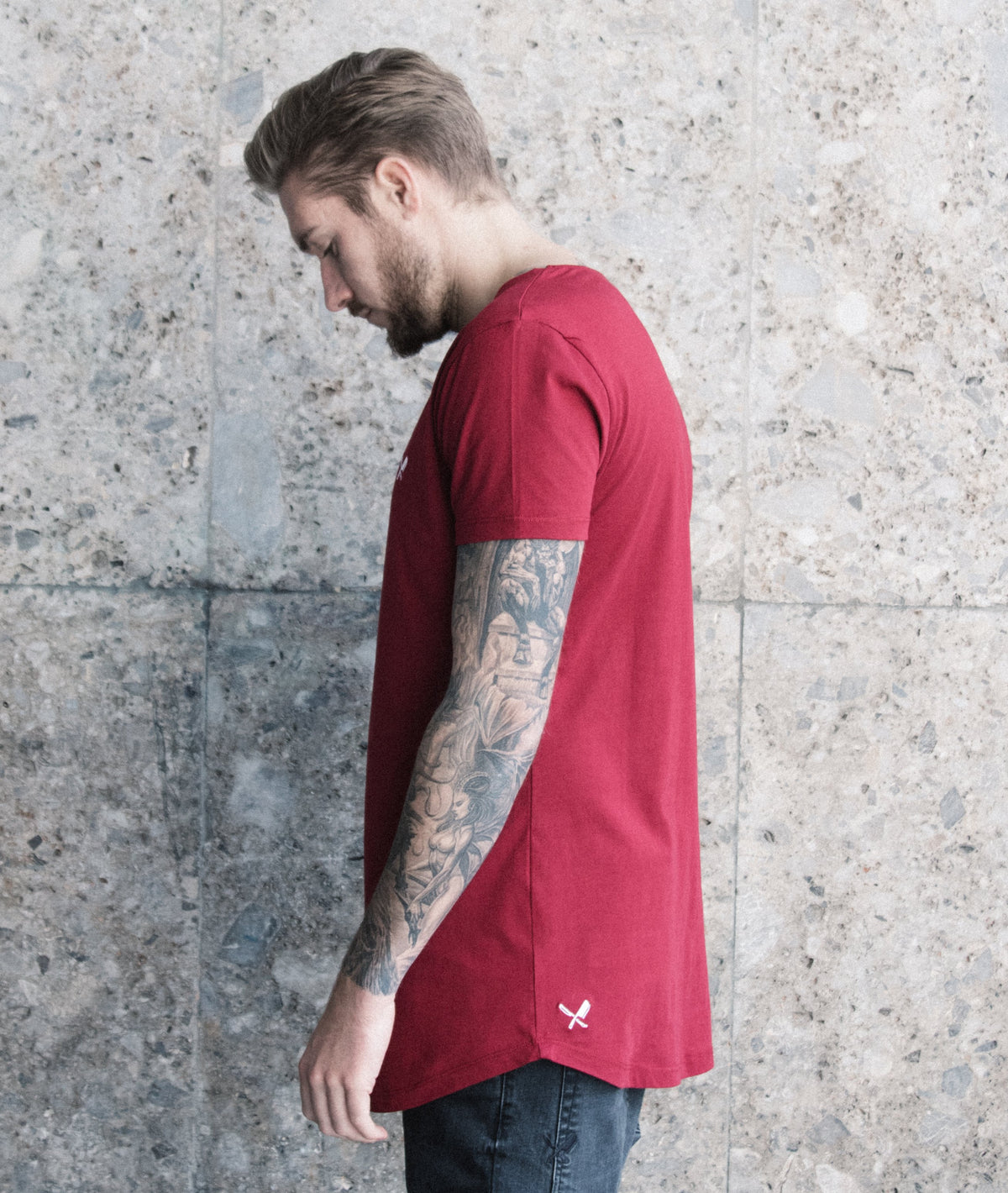 Cutted Neck long t-shirt by Distorted People