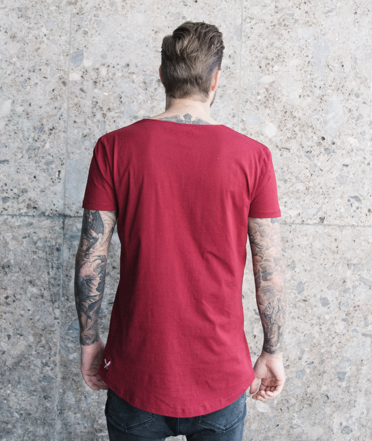 Cutted Neck long t-shirt by Distorted People